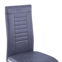 Krzesła stołowe, wspornikowe, 6 szt., szare, sztuczny zamsz