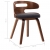 Krzesła do jadalni, 6 szt., ciemnoszare, gięte drewno i tkanina