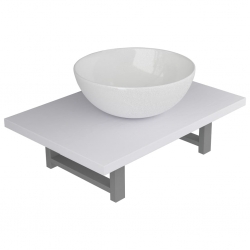 Dwuczęściowy zestaw mebli do łazienki, ceramiczny, biały