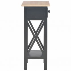 Stolik boczny, czarny, 27x27x65,5 cm, drewniany