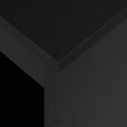 Stolik barowy z półkami, czarny, 110 x 50 x 103 cm