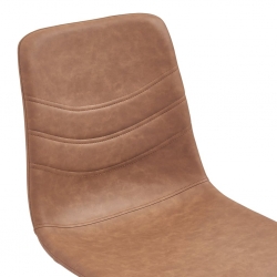 Krzesła jadalniane, 4 szt., brązowe, sztuczna skóra