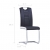 Krzesła stołowe, wspornikowe, 4 szt., czarne, sztuczna skóra