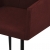 Krzesła z podłokietnikami, 2 szt., czerwone wino, tkanina
