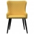 Krzesła do jadalni, 2 szt., żółte, tkanina
