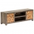 Szafka pod TV, szara, 120x30x40 cm, lite drewno mango