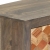 Szafka pod TV, szara, 120x30x40 cm, lite drewno mango
