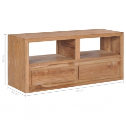 Szafka pod TV, 90x30x40 cm, lite drewno tekowe