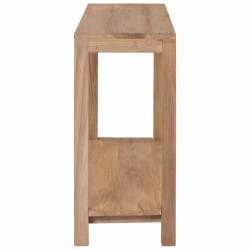 Stolik konsola, 120 x 35 x 75 cm, lite drewno tekowe