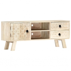 Szafka pod TV, 110 x 30 x 44 cm, lite drewno mango