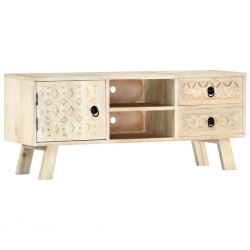 Szafka pod TV, 110 x 30 x 44 cm, lite drewno mango