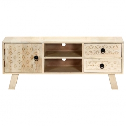 Szafka pod TV, 110 x 30 x 44 cm, lite drewno mango