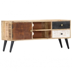 Szafka pod TV, 115 x 30 x 47 cm, lite drewno mango