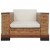 Fotel z poduszkami, brązowy, naturalny rattan