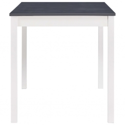 Stół do jadalni, biało-szary, 140x70x73 cm, drewno sosnowe
