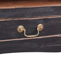 Szafka pod TV, 120 x 30 x 40 cm, czarna, lite drewno odzyskane