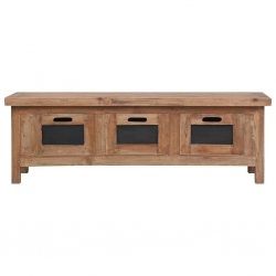 Szafka pod TV, 3 szuflady, 120x30x40 cm, lite drewno mahoniowe