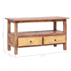 Szafka pod TV, 90 x 40 x 50 cm, lite drewno z odzysku