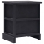 Szafki nocne, 2 szt., czarne, 38x28x45 cm, drewno paulownia