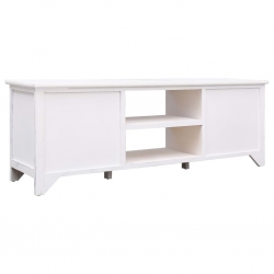 Szafka pod TV, antyczna biel, 115 x 30 x 40 cm, drewno