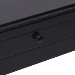 Stolik konsola, czarny, 90 x 30 x 77 cm, drewniany