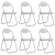 Składane krzesła jadalniane, 6 szt., białe, sztuczna skóra