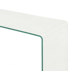 2-częściowy stolik kawowy, 90x30x20/110x30x40 cm, szkło
