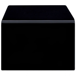 Stolik kawowy, czarny, 98x45x31 cm, szkło hartowane