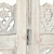 Rzeźbiony parawan 3-panelowy, biały, 120x165 cm, drewno mango