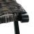 Krzesło, czarne, naturalny rattan kubu i lite drewno mahoniowe