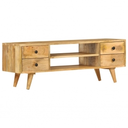 Szafka pod TV, 110 x 35 x 40 cm, lite drewno mango