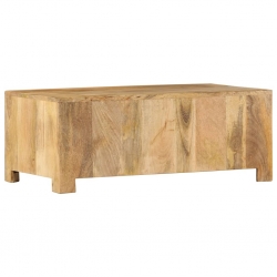 Stolik kawowy z 4 szufladami, 90x50x35 cm, lite drewno mango
