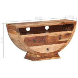 Szafka pod TV, 100 x 30 x 52 cm, lite drewno sheesham