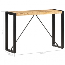 Stolik typu konsola, 110 x 35 x 76 cm, lite drewno mango