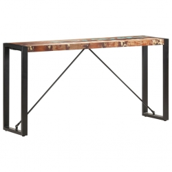 Stolik typu konsola, 150 x 35 x 76 cm, lite drewno z odzysku