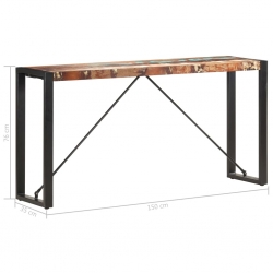 Stolik typu konsola, 150 x 35 x 76 cm, lite drewno z odzysku