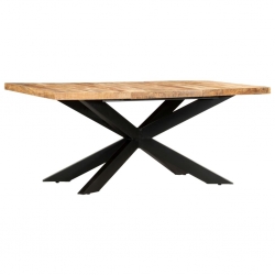 Stół jadalniany, 180 x 90 x 76 cm, lite surowe drewno mango