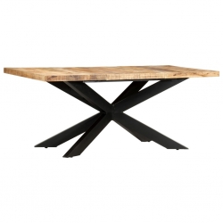 Stół jadalniany, 180 x 90 x 76 cm, lite surowe drewno mango