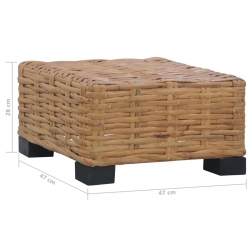 Stolik kawowy, 47 x 47 x 28 cm, naturalny rattan