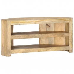 Narożna szafka pod TV, 90x45x45 cm, lite drewno mango