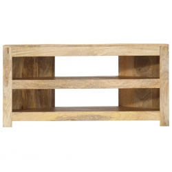 Narożna szafka pod TV, 90x45x45 cm, lite drewno mango