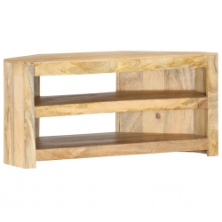 Narożna szafka pod TV, 90x45x45 cm, lite drewno mango