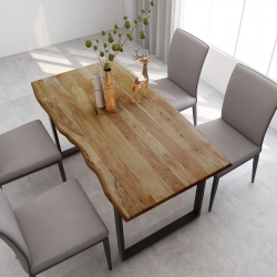 Stół jadalniany, 160 x 80 x 76 cm, lite drewno akacjowe