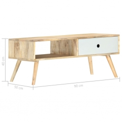 Stolik kawowy, 90 x 50 x 40 cm, lite drewno mango