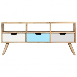 Szafka pod TV, 110 x 35 x 48 cm, lite drewno mango