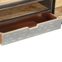 Szafka pod TV, 120x30x40 cm, lite drewno mango