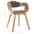 Krzesła stołowe, 2 szt., gięte drewno i tkanina w kolorze taupe