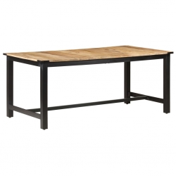 Stół jadalniany, 180 x 90 x 76 cm, lite surowe drewno mango