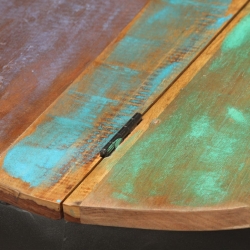 Stolik kawowy, 53x43 cm, lite drewno z odzysku