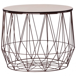 Stoliki kawowe, 2 szt., miedziane